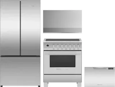 4 Piece Package Includes Refrigerator, Range, Hood And Dishwasher
